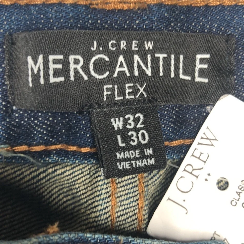 NWT J. Crew Mercantile Flex Slim Distress Jeans Size 32x30